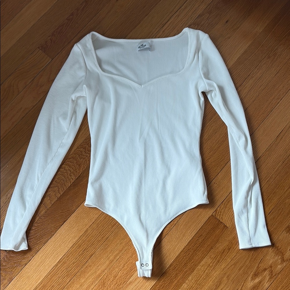 White Long Sleeve Kids One Piece